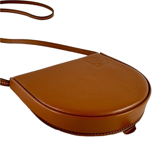 LOEWE Tan Leather Mini Heel Crossbody Pouch Bag Made in Spain - Picture 4 of 13